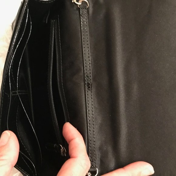 Coach evening bag black/silver excellent condition - Picture 7 of 15